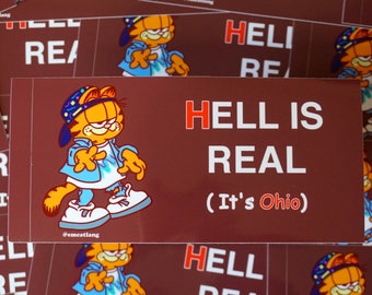 Hell is Real Weatherproof Bumper Sticker