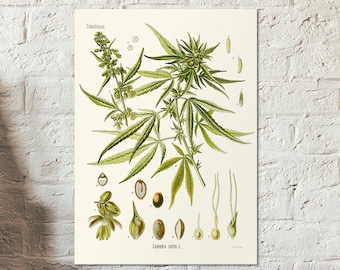 Art Print A3 A4 Vintage POSTER Anti Weed Marijuana Propaganda JUST SAY NO