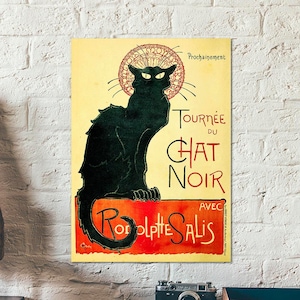 Tournée du Chat Noir The black cat french Parisian cabaret vintage poster art art nouveau poster image 1