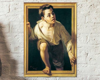 Escaping Criticism - exclusive fine art print based on the old oil painting by Pere Borrell Del Caso from 1874