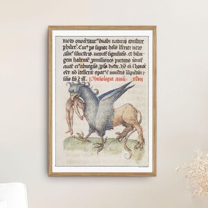 Medieval Griffin Poster - Giclée Print From Liber Floridus - Mythical ...