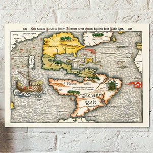 El primer mapa del continente americano - Las Américas - Mapas antiguos del hemisferio occidental