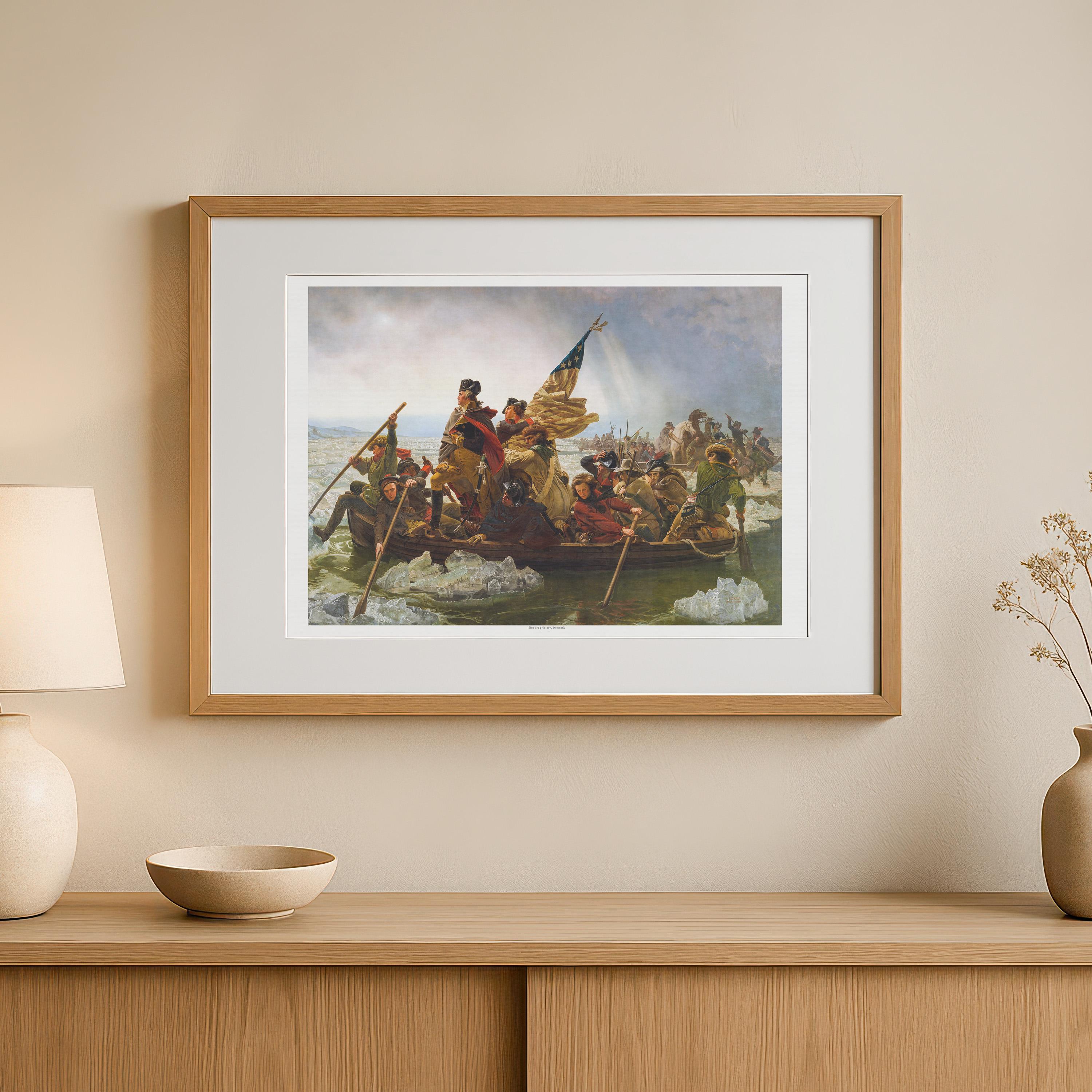 1776年のアメリカ独立戦争中、ジョージ・ワシントンがデラウェア川を