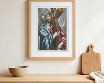 Christ Carrying the Cross Print - El Greco Art - Fine Art Giclée Poster