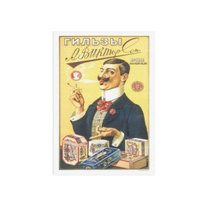 Vintage A. Viktorsons Cigarette Papers Poster - Vintage Advertising Poster