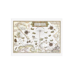 Stara mapa koła podbiegunowego, pierwotnie opublikowana w 1598 r. Koło podbiegunowe Arktyki