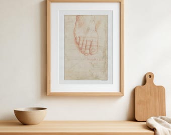 Estudio del pie derecho de Leonardo da Vinci - Anatomía del Renacimiento