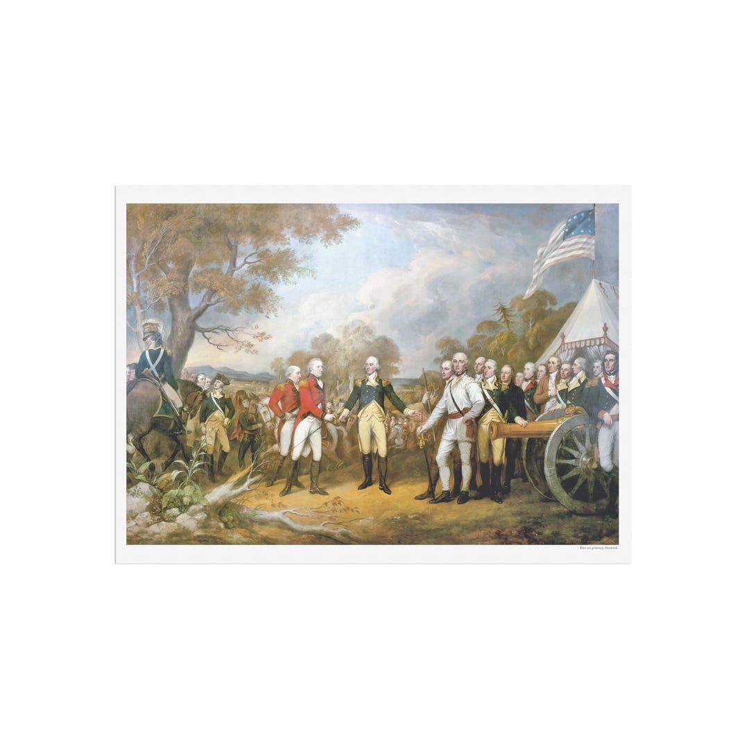 Overgave van generaal Burgoyne in 1777 - kunst Amerikaanse  Onafhankelijkheidsoorlog - Fijne kunst Giclée-replicatie van een schilderij  van John Trumbull - Etsy België, image size:1080x1080