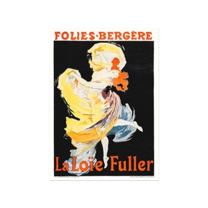 Folies Berger: La Loïe Fuller Plakat gesehen bei Rachel Greens Büro aus der Friends TV-Serie - Vintage Tanzwerbeplakat