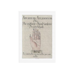 Arcanum Arcanorum Illustration from a 1580 Manuscript, Vintage Alchemy Poster, Occult Symbolism, Esoteric & Mystical Giclée Print
