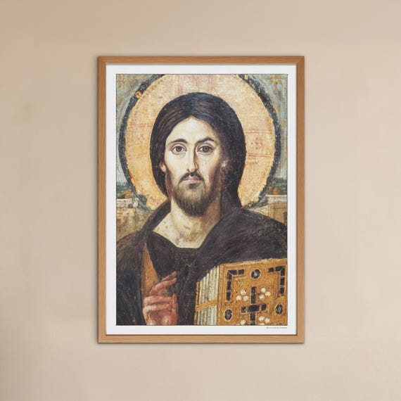 全能者イエス・キリスト、イコン肖像画 - シナイ山の聖カタリナ