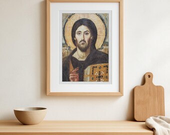 全能者イエス・キリスト、イコン肖像画 - シナイ山の聖カタリナ