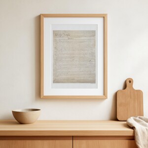 Constitution First Page Print – United States "We the People" Preamble