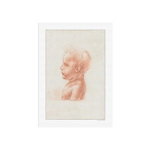 Leonardo da Vinci’s Bust of a Child in Profile - Renaissance Portrait Study - Elegant Art Print for Timeless Decor