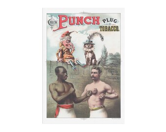 Chew Punch plug tobacco - National Tobacco Works - vintage tobacco ad - chew tobacco advertisement - old punch plug advertising poster