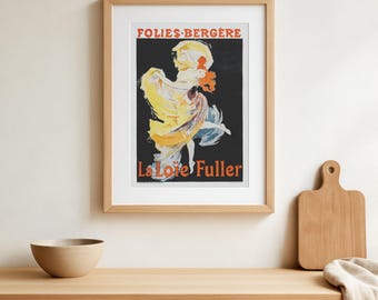 Folies Bergère: La Loïe Fuller, Vintage Art Nouveau Poster