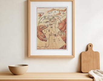 Medieval Rome Map Print – 1469 Antique SPQR Replica