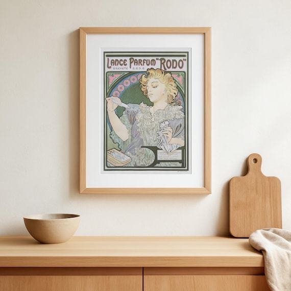 アルフォンス・ミュシャ「ランス・パルファム・ロド」ポスター、1896年