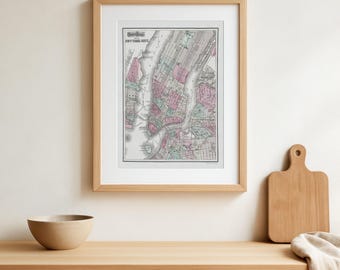 Vintagekarta över New York City – Gray's Atlas från 1873