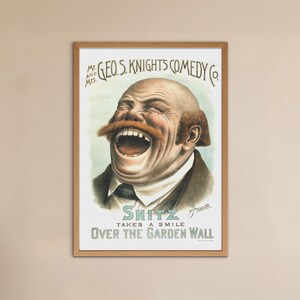 Vintage 1885 Theatrical Poster – Snitz Takes a Smile image 3