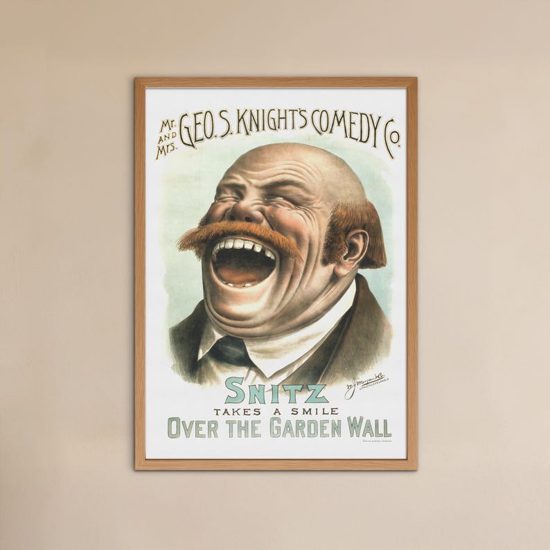 Vintage 1885 Theatrical Poster – Snitz Takes a Smile image 3