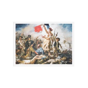 La Liberté guidant le peuple Hochwertiges Poster - Die Freiheit führt das Volk - Die Julirevolution - Zweite Französische Revolution