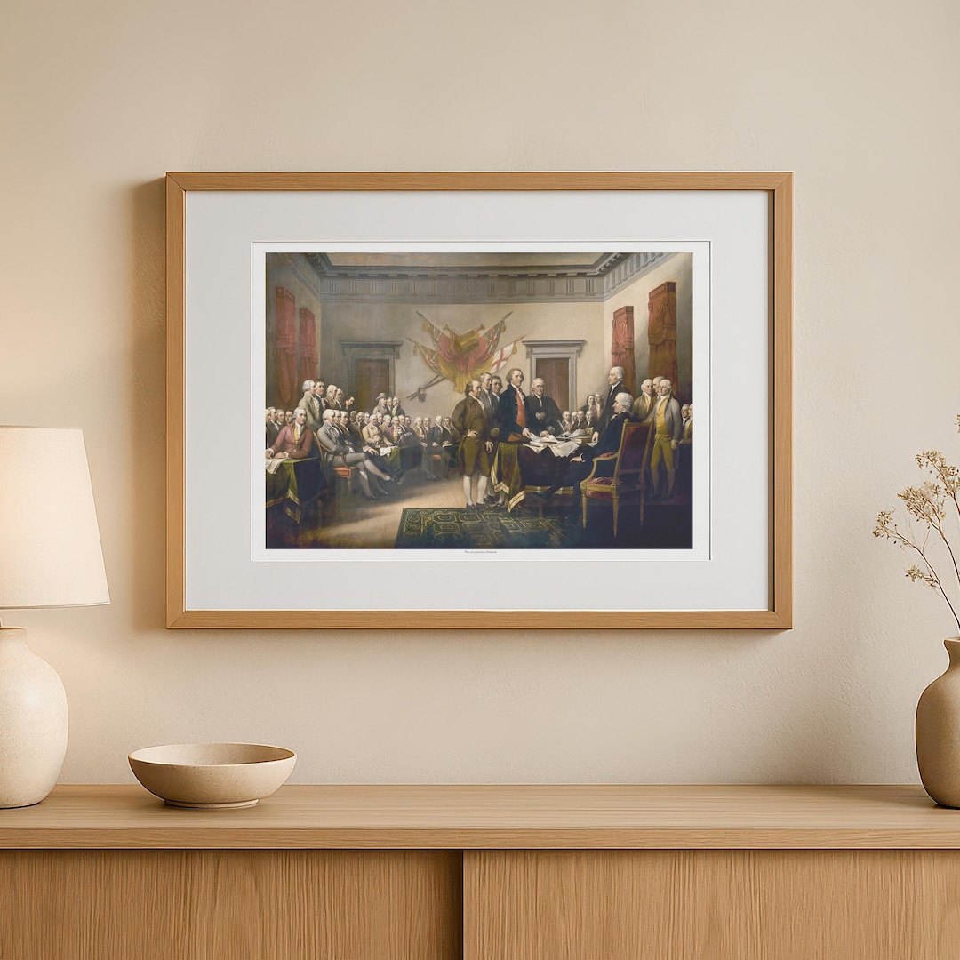 Declaration of Independence Print – American Revolution – John Trumbull ...