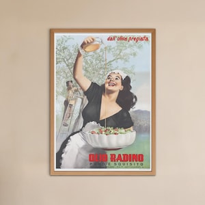 Olio Radino - póster vintage de aceite de oliva italiano imagen 3