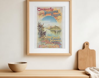 Vintage 1895 Orient Line Cruise Poster – SS Lusitania Giclée Print