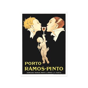 Porto Ramos-Pinto Plakat gesehen in Monica Gellers Schlafzimmer aus der Friends TV-Serie - vintage Werbeplakat