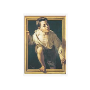 Escaping Criticism by Pere Borrell del Caso - 1874 Trompe-l&#39;œil Fine Art Print - Optical Illusion Classical Artwork for Elegant Decor