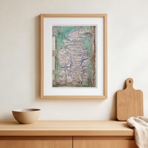 Medieval Britain map – Matthew Paris Print, ca. 1250