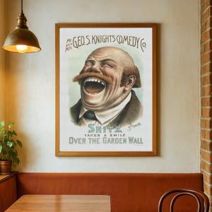 Vintage 1885 Theatrical Poster – Snitz Takes a Smile image 4