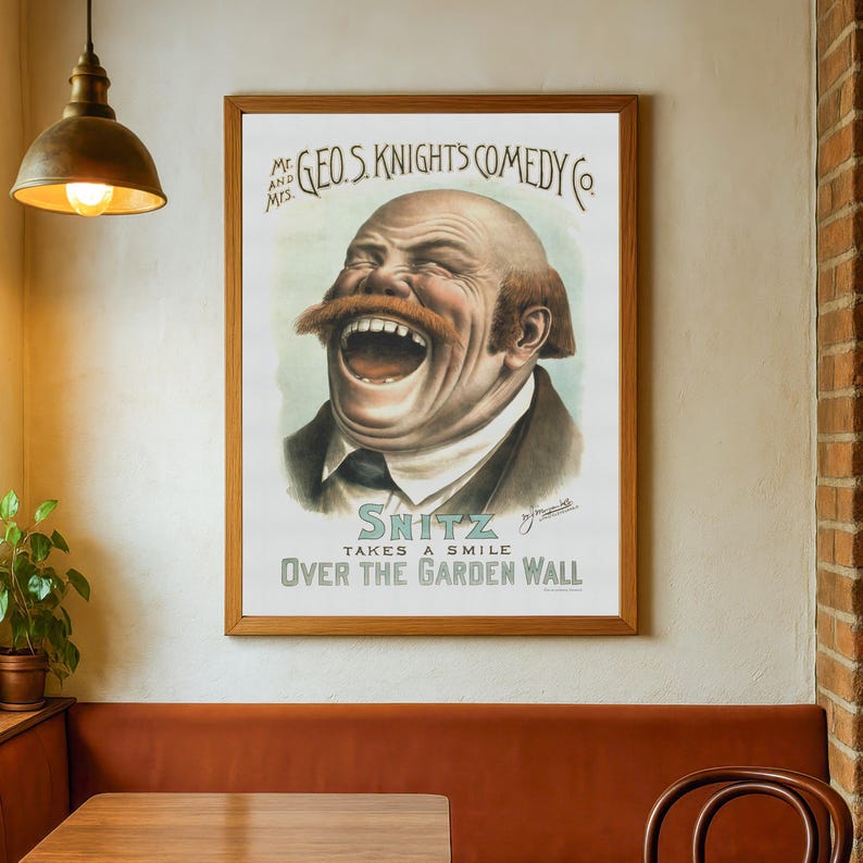 Vintage 1885 Theatrical Poster – Snitz Takes a Smile image 4