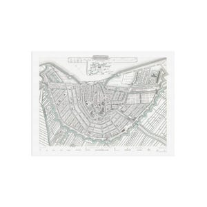 Vintage map of Amsterdam, capital of the Netherlands - Mokum - Old City map Nederland / Holland