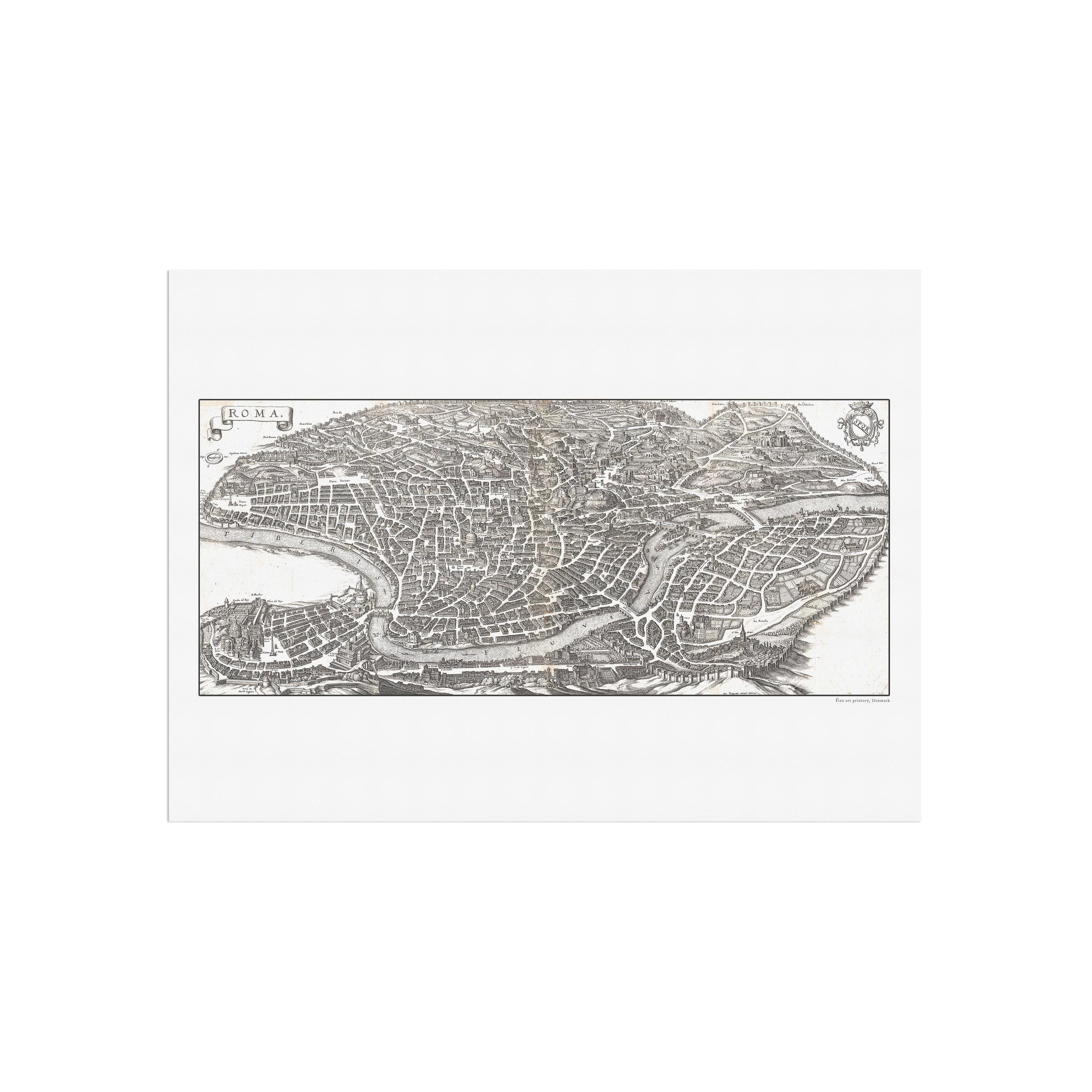 Matthus 1641 Rome Map Print – Matthus Merian – Antique City Bird's Eye View - Etsy