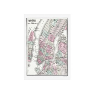 New York by Gray 1873 - Old map of New York - Vintage New York - America - USA city map