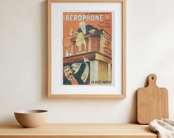 Aérophone Advertisement Poster - Vintage Gramophone Phonograph Art - Émile Zola Poster