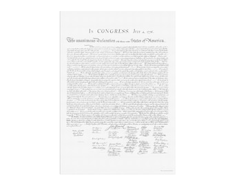 United States Declaration of Independence - Replica - Historical American Document - American History - US War History - Freedom