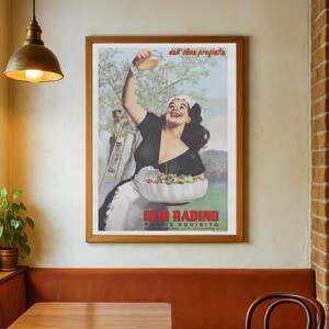 Olio Radino - póster vintage de aceite de oliva italiano imagen 4