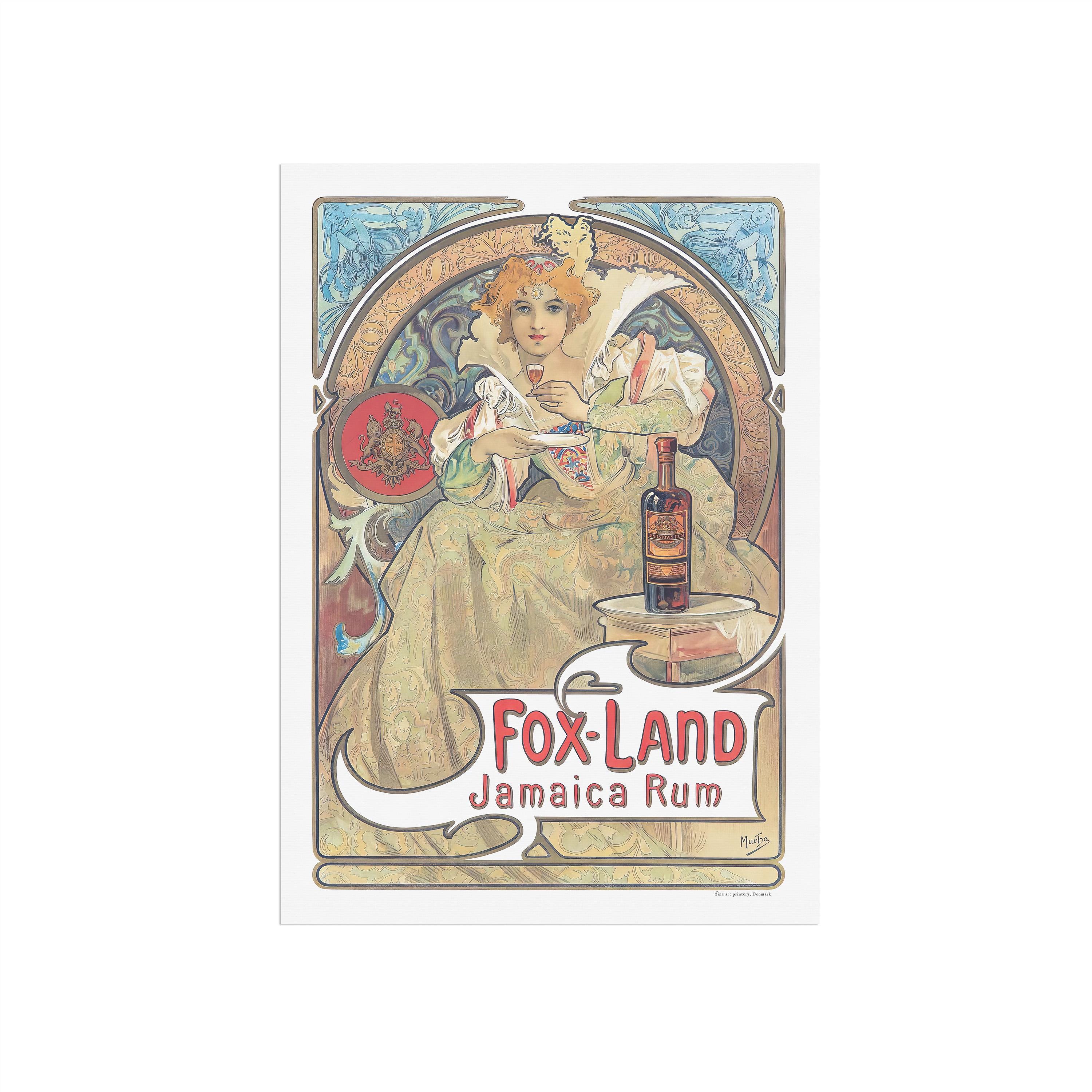 アルフォンス・ミュシャ「フォックスランド・ジャマイカ・ラム」アール