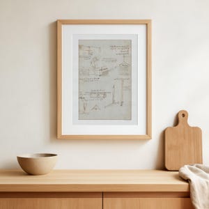 Da Vinci Engineering Sketch Print – Renaissance Machine Diagrams