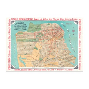Mapa guia Crockers da cidade de São Francisco - Mapa da cidade de São Francisco vintage