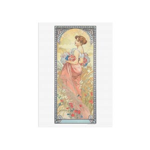 Lato Alphonse'a Muchy - plakat giclée z serii Cztery pory roku z 1900 r. - arcydzieło secesyjne - sztuka ścienna w stylu vintage