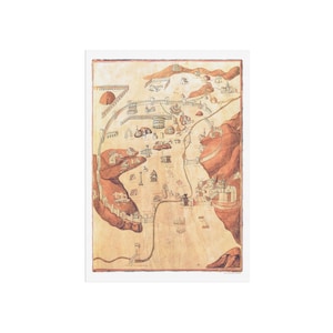 Mapa medieval de la ciudad de Roma de 1469 - Mapa romano SPQR - Mapa antiguo de Roma - Réplica antigua de Roma