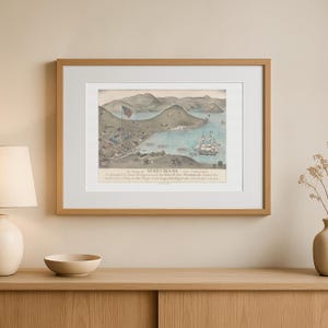 Yerba Buena (San Francisco) 1846 Bird's-Eye View Print