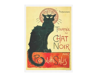 Tournée du Chat Noir - The black cat french Parisian cabaret vintage poster art - art nouveau poster