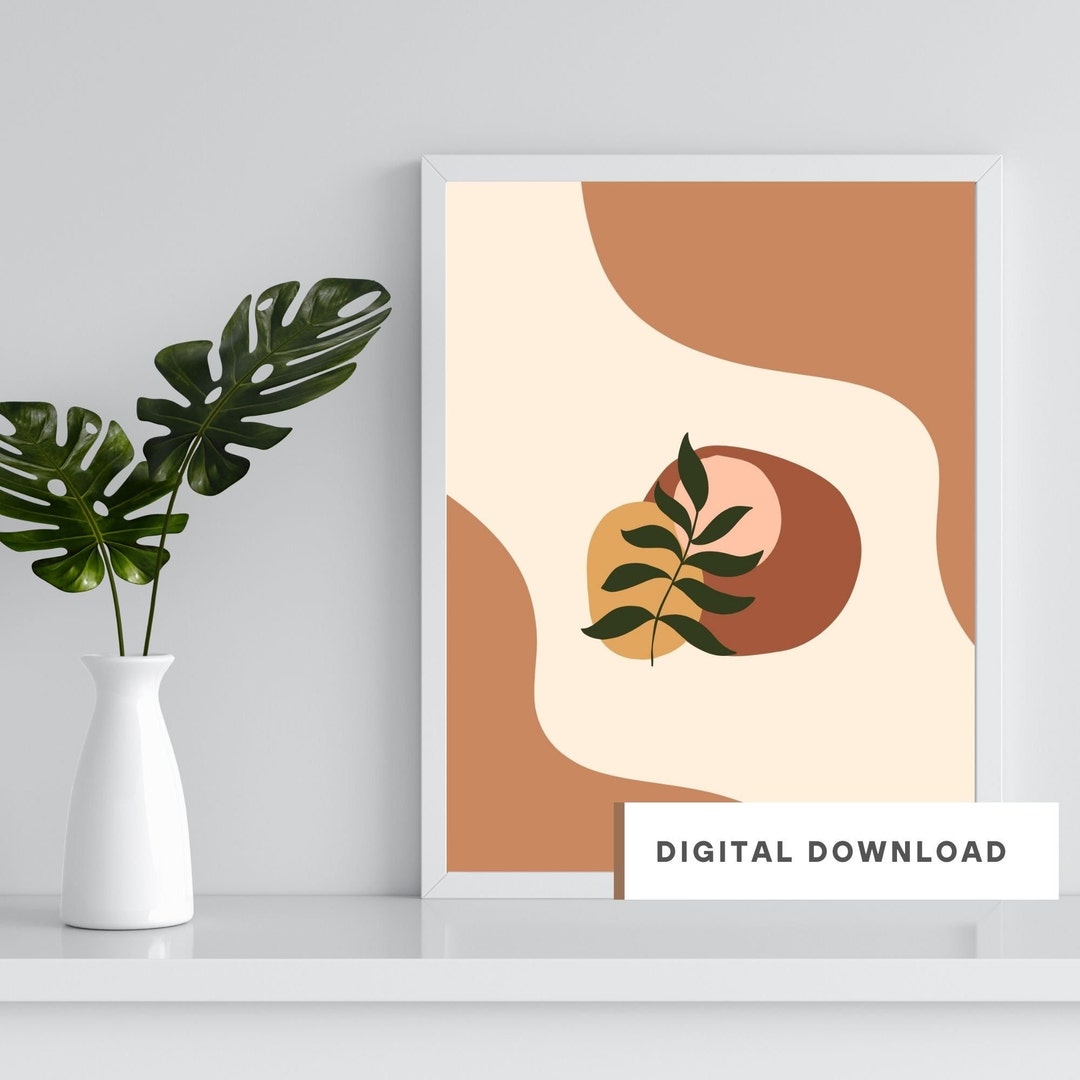 Abstract Boho Printable Wall Art - Instant Download - in Natural Tones ...