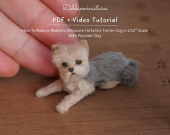 Miniatuurcursus Yorkshire Terrier: poppenhuis van polymeerklei (pdf + videodownload)