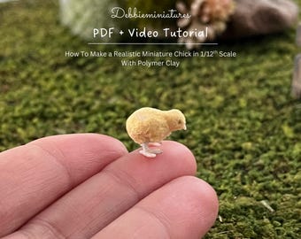 Zelfstudie miniatuur poppenhuiskuiken: polymeerklei DIY-gids (pdf + video)